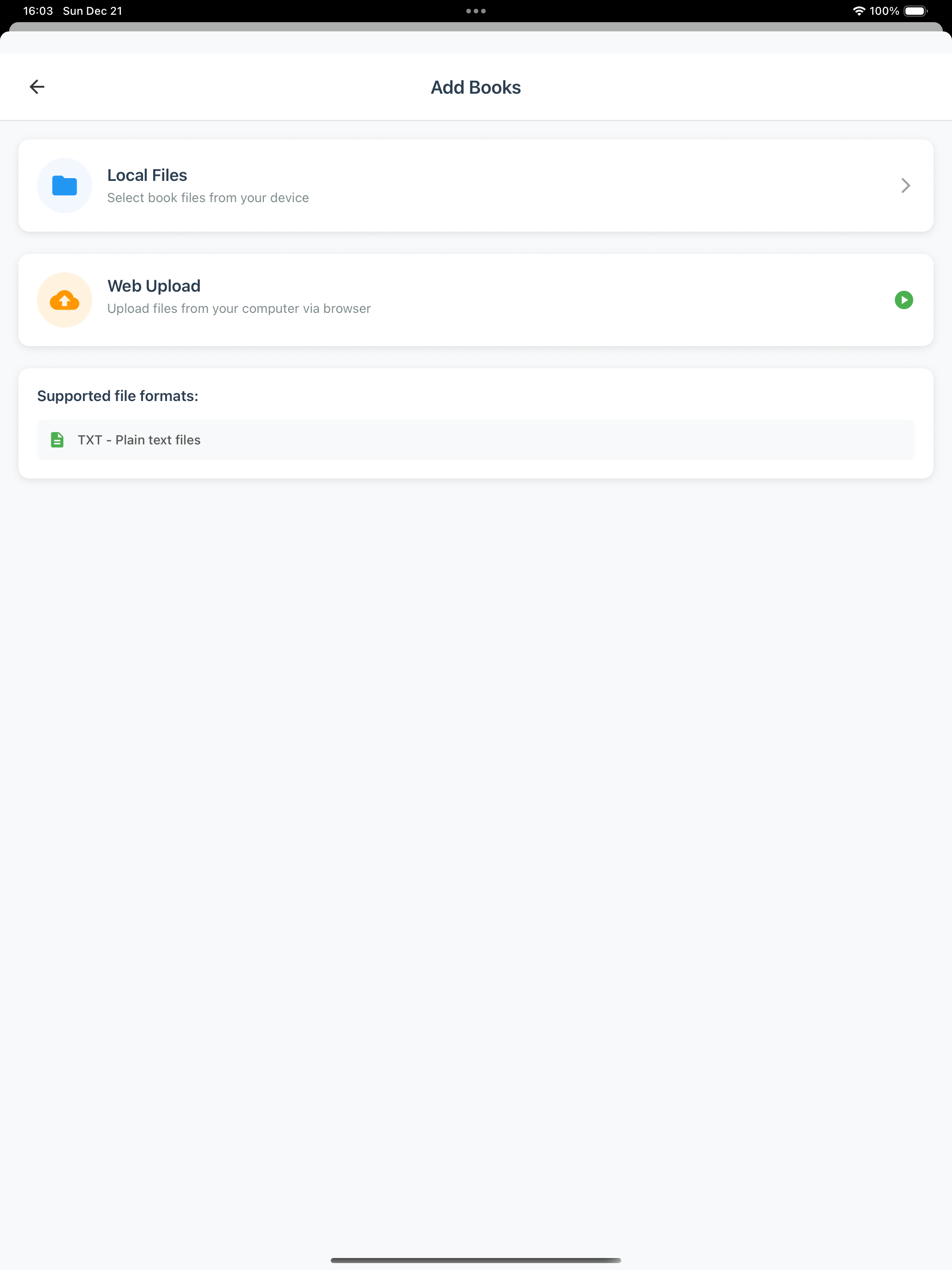 GG AI Bookshelf iPad Interface